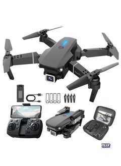 TIGER E88 4K HD Drone with Single Camera – Foldable Aerial Aircraft for Beginners, 2.4GHz Real-Time Transmission, 360° Roll, Long Battery Life, Headless Mode, Trajectory Flight & One-Key Return  - Image 1