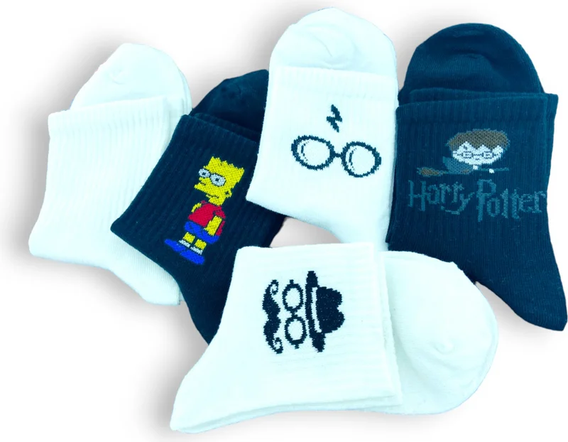 اسينتي Men's Socks Women's Socks Sports Socks Colorful Socket Socks Men's Long Summer Thin Socks 5 Pieces