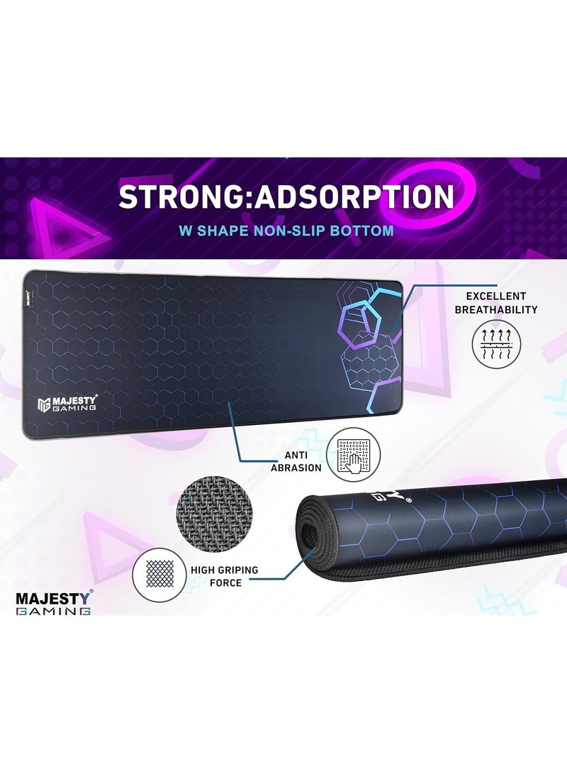 ماجيستي قاعدة ماوس العاب كبيرة من ماجيستي مع حواف مخيطة قاعدة مطاطية مقاومة للماء سطح ناعم مضاد للانزلاق مناسب للألعاب والعمل، قاعدة ماوس باد مع تصميم عصري مقاس 90× 40لعشاق القيمنق - Image 2
