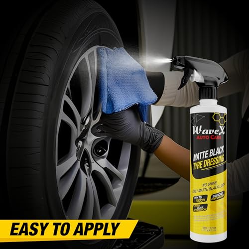 Wavex Matte Black Tyre Dressing (1L) Tyre Polish for Car | Liquid Car Tyre Polish for Dry to Touch, Matte Finish | Tyre Polish with Zero Dust Attraction - Image 5