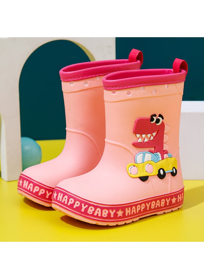 Children's Rain Boots For Boys And Girls, Summer Baby Rain Boots, Cute Dinosaur Lightweight Non-slip Waterproof Shoes, Short-tube Student Rubber Shoes