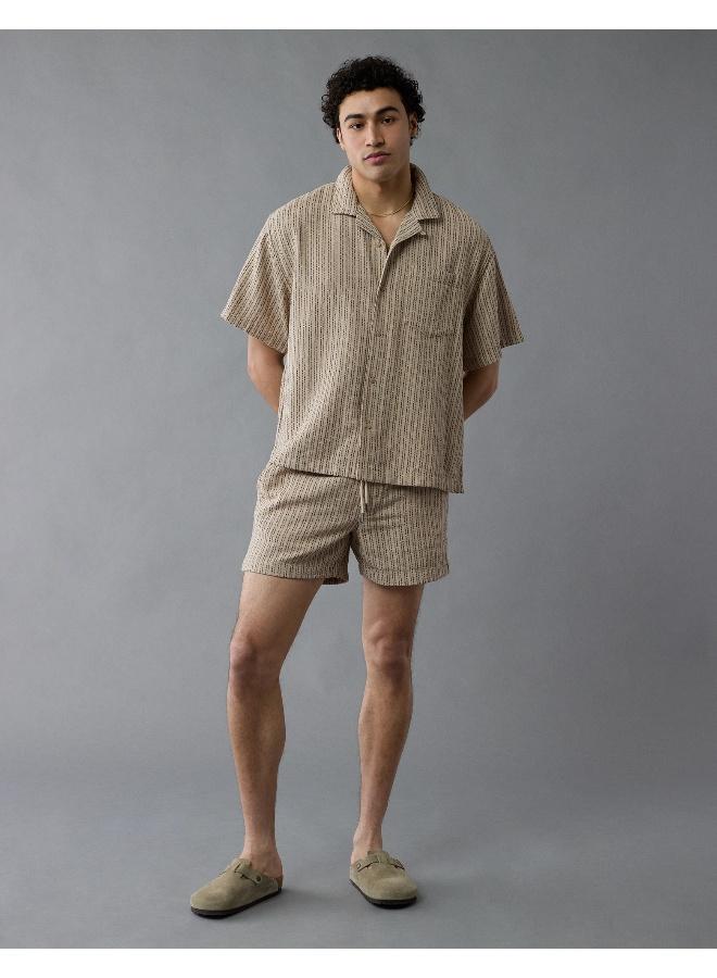 American Eagle AE Striped Button-Up Poolside Shirt  - Image 5