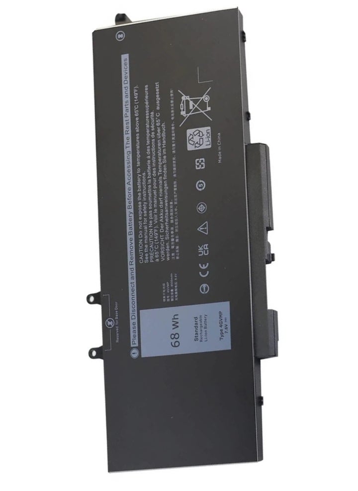 Generic - 4GVMP Laptop Battery for Dell  5400 5500 5410 5510 E5400 E5500 Inspiron 7590 7591 7791 2-in-1 Precision 3540 3550 Series P84F P84F001 P42E P42E001 P98G001 P80F001 RF7WM C5GV2 H82T6 7.6V 68Wh - Image 1