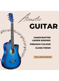 Megarya 38" Blue Acoustic Guitar Starter Kit (Combo Offer)  - Image 4