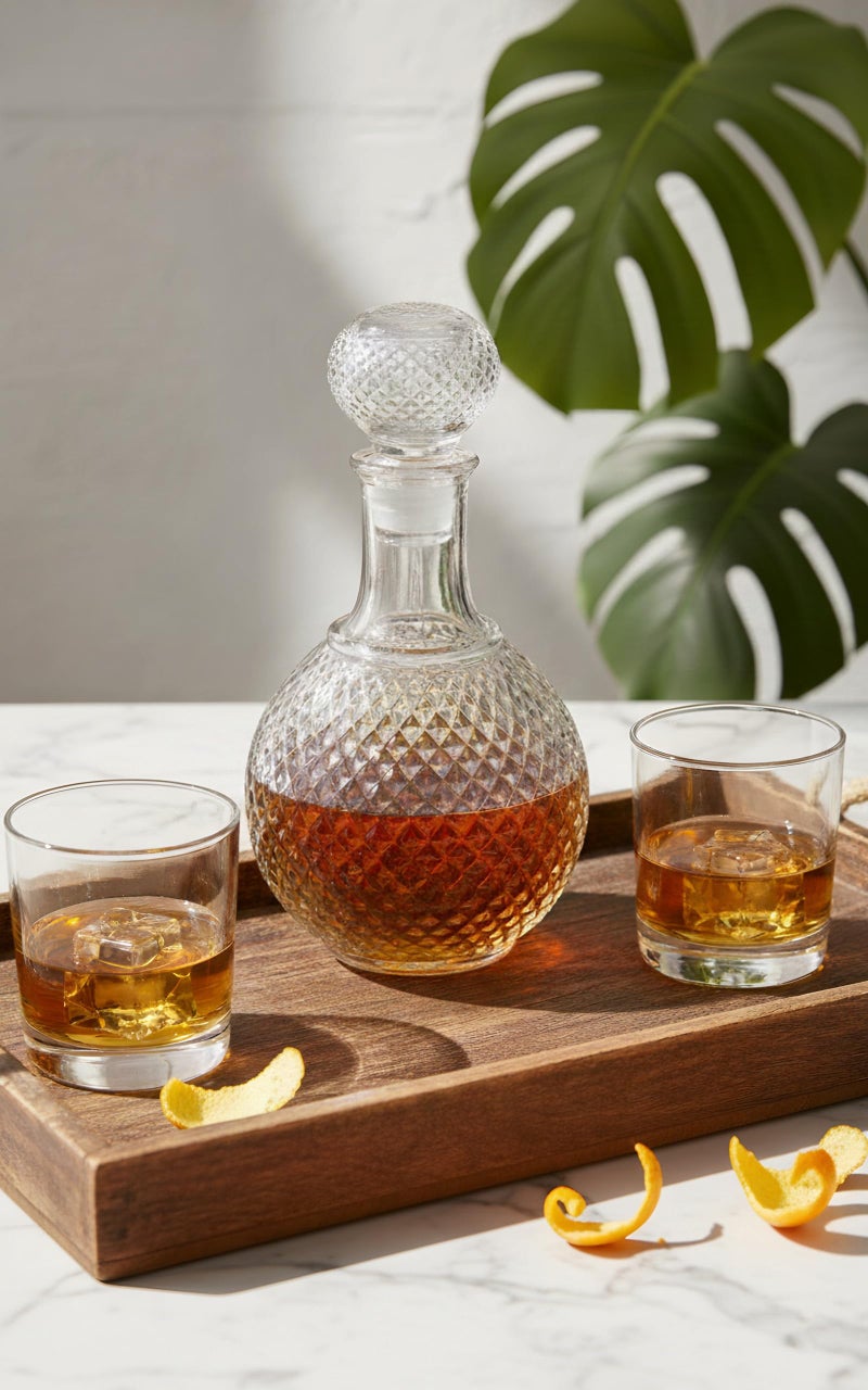 Red Co. European Glass Bottle with Airtight Stopper, Liquor Decanter, 32 Ounce - Image 3