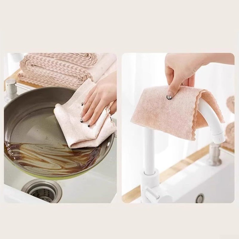 مناشف أطباق ميكروفايبر سميكة 25×25 سم 10 قطع مناشف مطبخ ماصة خالية من الزيت - Image 5
