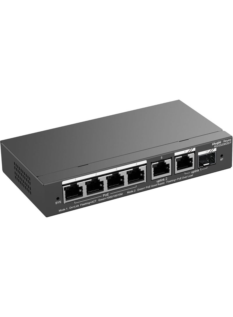 Ruijie Reyee 6-Port Smart Gigabit PoE Switch RG-ES206GS-P