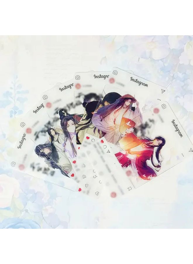 6 قطع بطاقات تداول أنيمي "بركة المسؤولين السماوية" مشاهد فوانيس على الطريقة التيانغوان ملمس غير لامع هدايا جمع - Image 4