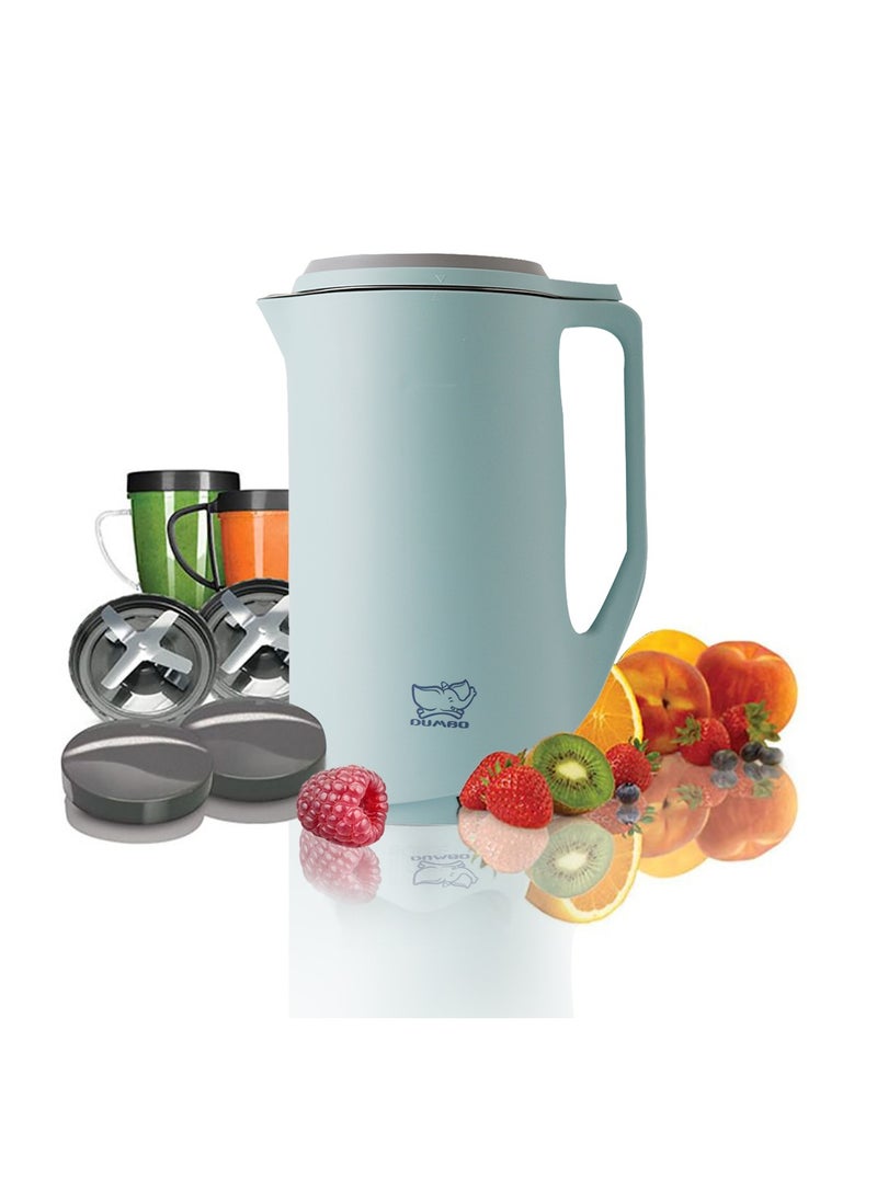 DUMBO - Electric Wall-breaking Cooking Soymilk Machine Juicer Food Mixer Grinder Blender 400ml 400W DB-03 Blue - Image 1