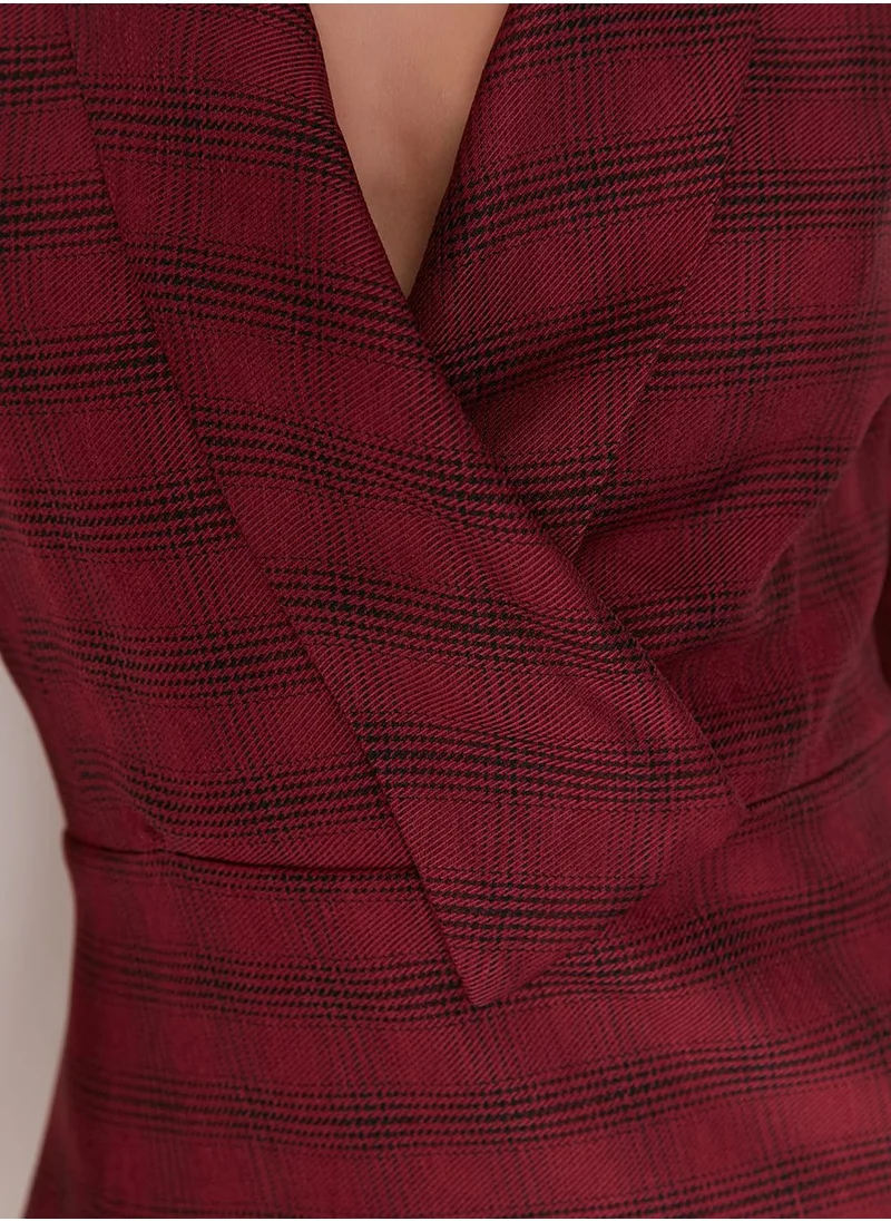 trendyol Surplice Neck Knitted Dress