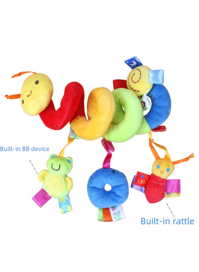 Colorful Caterpillar Baby Bed Hanging Toy Bell Cartoon Animal Soothing Car Toy For Newborns Comforting For Infants-Color:M039A Wind Bell Teeth Rabbit - Image 5