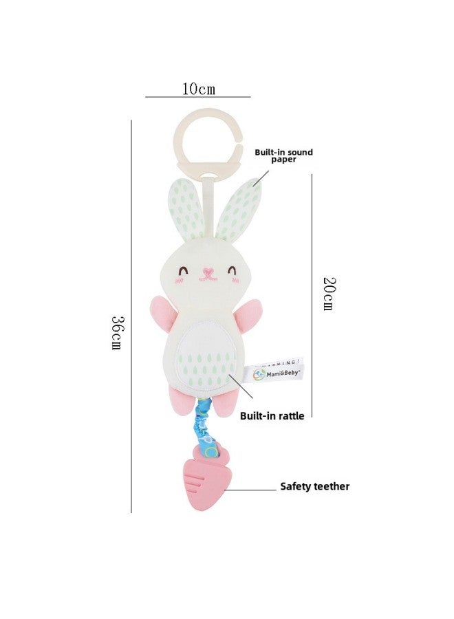 Colorful Caterpillar Baby Bed Hanging Toy Bell Cartoon Animal Soothing Car Toy For Newborns Comforting For Infants-Color:M039A Wind Bell Teeth Rabbit - Image 1