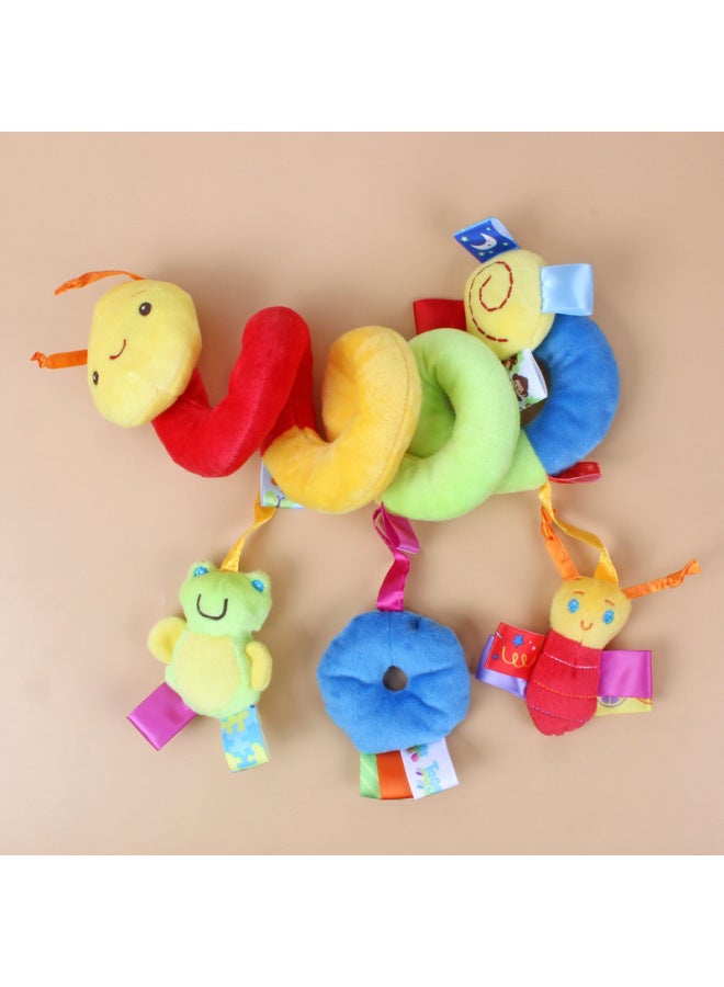 Colorful Caterpillar Baby Bed Hanging Toy Bell Cartoon Animal Soothing Car Toy For Newborns Comforting For Infants-Color:M039A Wind Bell Teeth Rabbit - Image 3