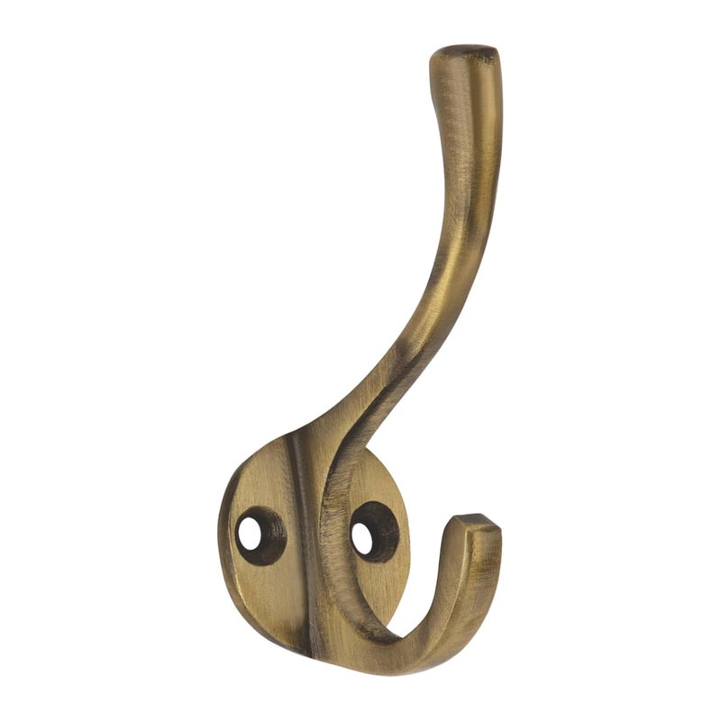 Xpert خطافات معاطف من الألمنيوم لتعليق الملابس عبوة من 4 (تشطيب عتيق) خطافات معاطف حائط، نقطة واحدة - شماعة ملابس (ACH-54) - Image 1