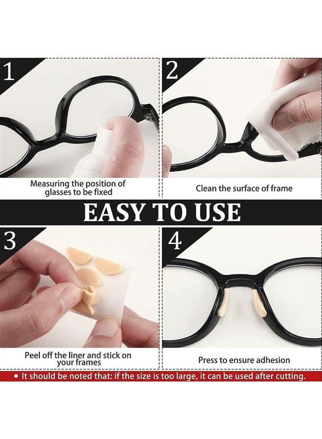 rocooart 96 Pcs Glasses Nose Holder Soft EVA Sponge Pad Comfortable and Lightweight, No Pressure Marks, Nose Holder Not Take Off Makeup, and Non Slip Frame Nose Patch (1.5 mm)  - Image 2