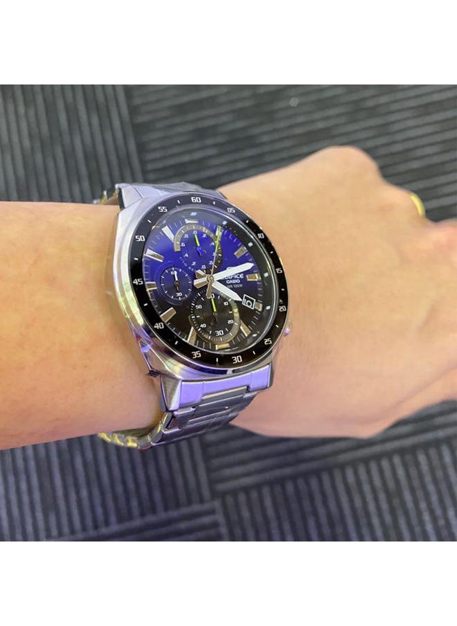EDIFICE CASIO - Stainless Steel Chronograph Watch EFV-600D-2AVUDF - Image 1