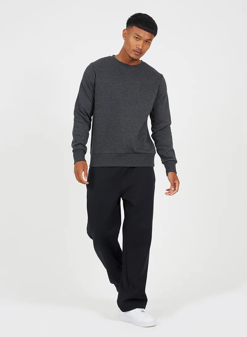 BRAVE SOUL Ribbed Crew Neck Sweatshirt