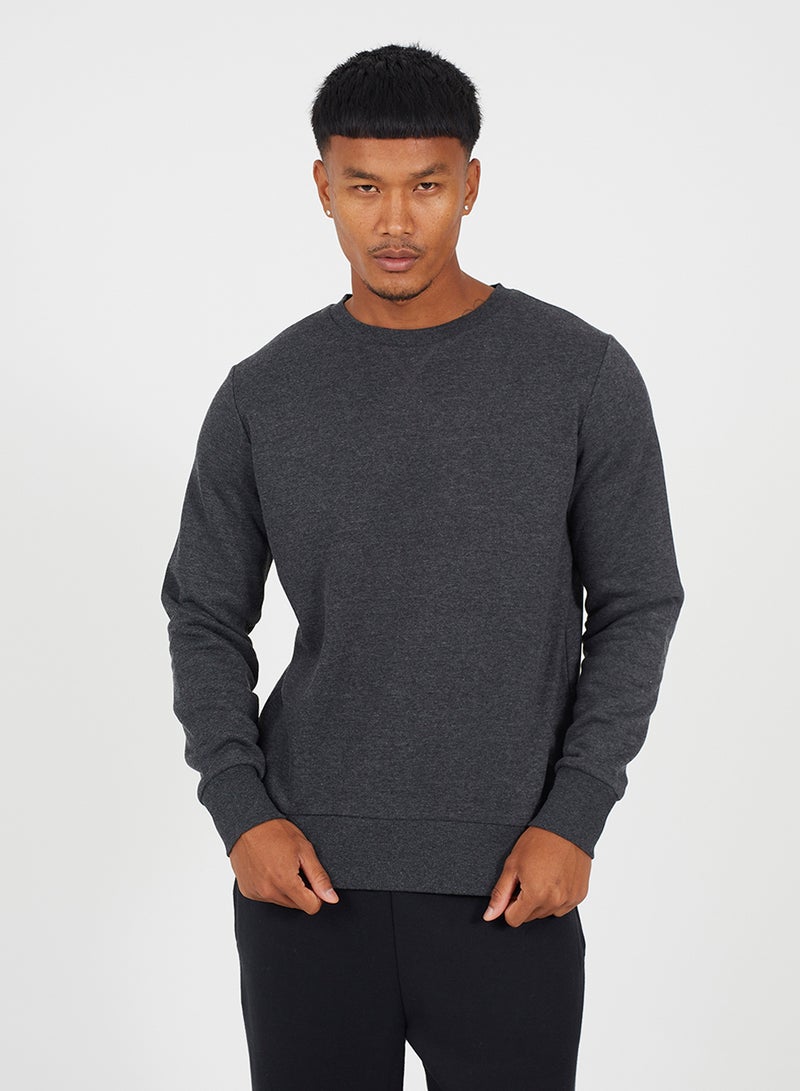 BRAVE SOUL Ribbed Crew Neck Sweatshirt - Image 1