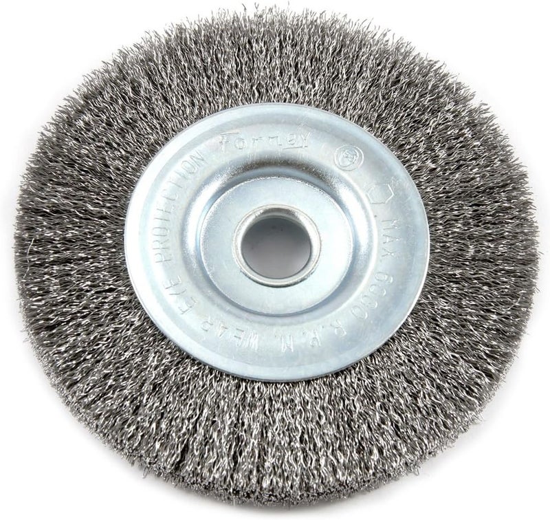 Forney 72744 Wire Wheel Brush Fine Crimped with 12Inch Arbor 4Inchby008Inch - Image 1
