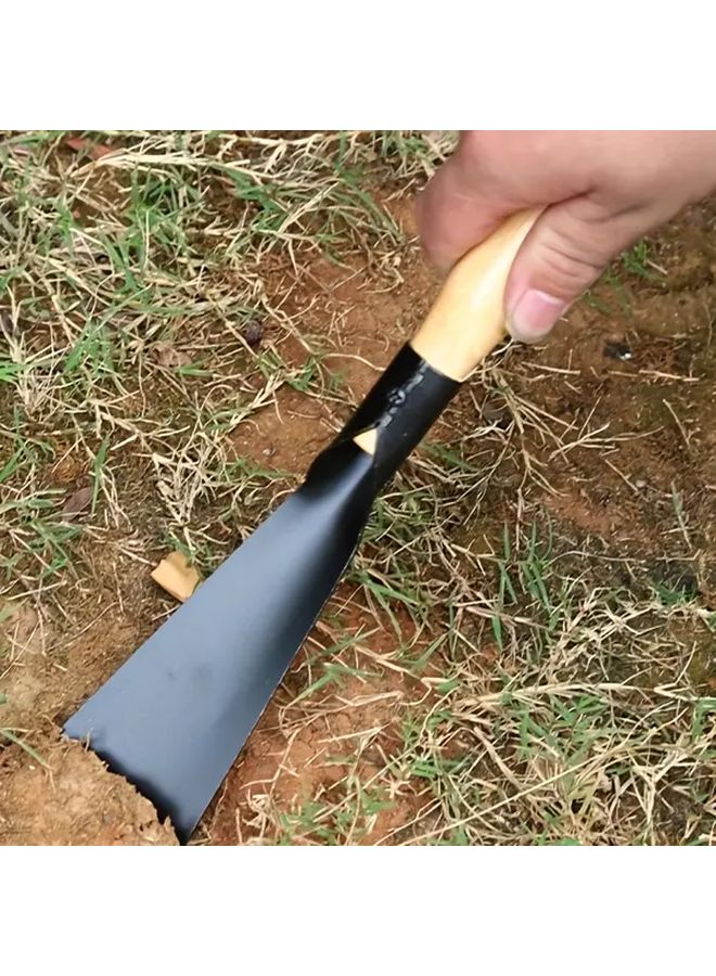 2 Pack Durable Metal Shovel Set Pointed and Flat for Gardening Digging Planting - Image 4