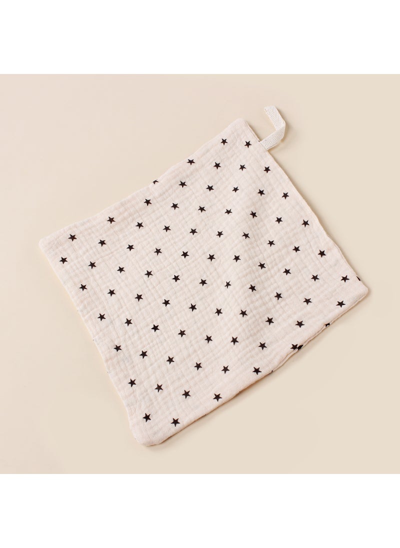 Generic Baby Cotton Soft Towel with Muslin Dual Layer Meter five-pointed star 