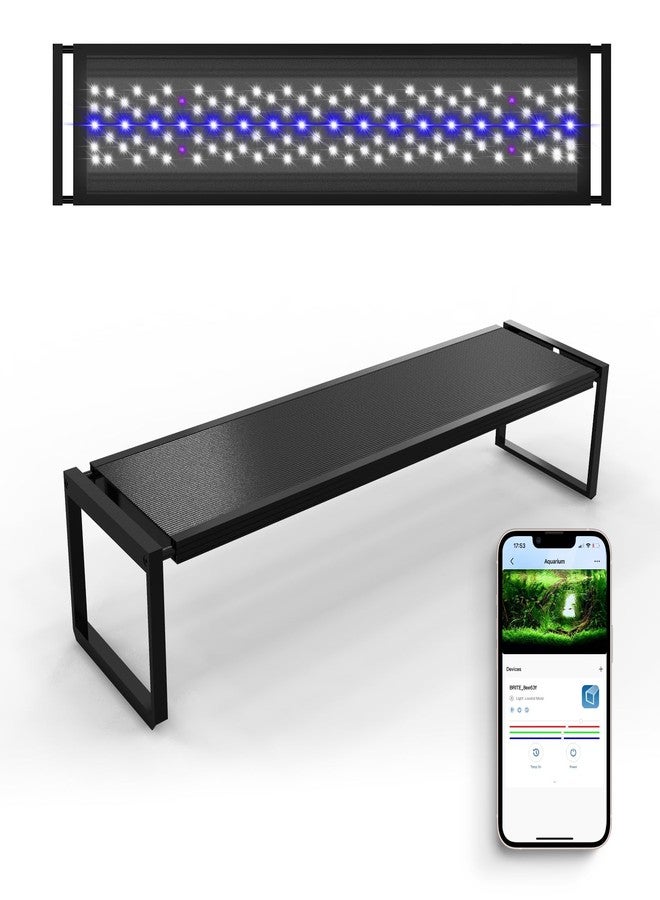 FZONE LED Aquarium Light with APP Control, Full Spectrum for 24-31‘’ Planted Aquariums, Timer Sunrise/Sunset, 36W (Light 60) - Image 1