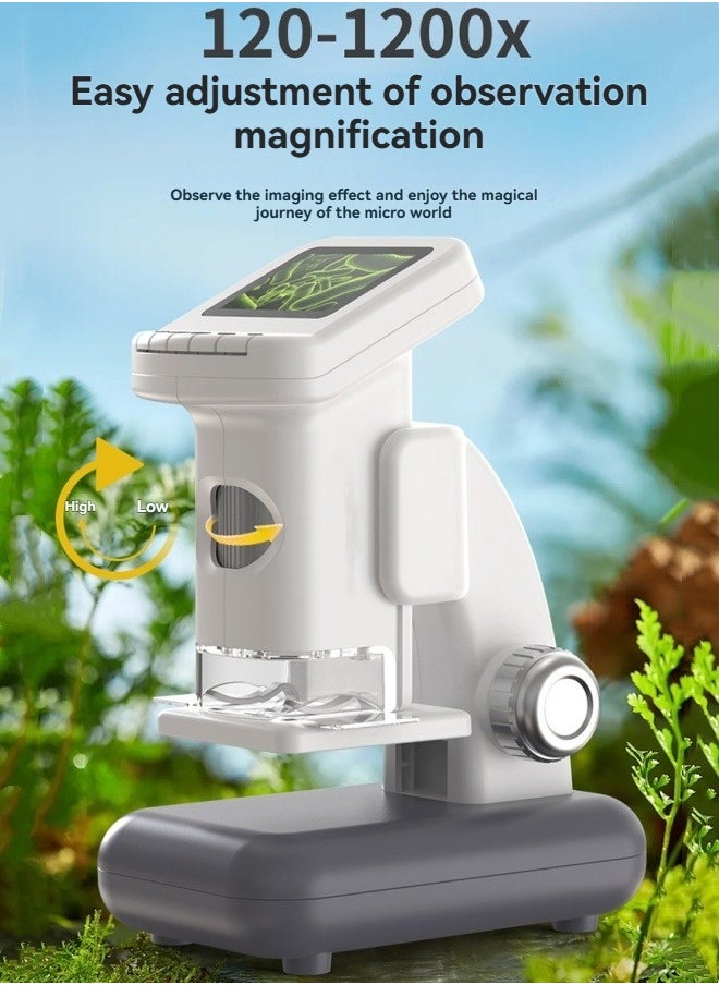 M MIAOYAN Children's smart digital microscope electronic with display screen portable science education HD cell mite student science education toy  - Image 3