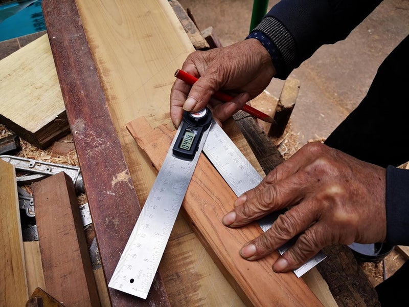 GemRed 82305 Digital Angle Finder Protractor Stainless steel 7inch 200mm (Black Button) - Image 4