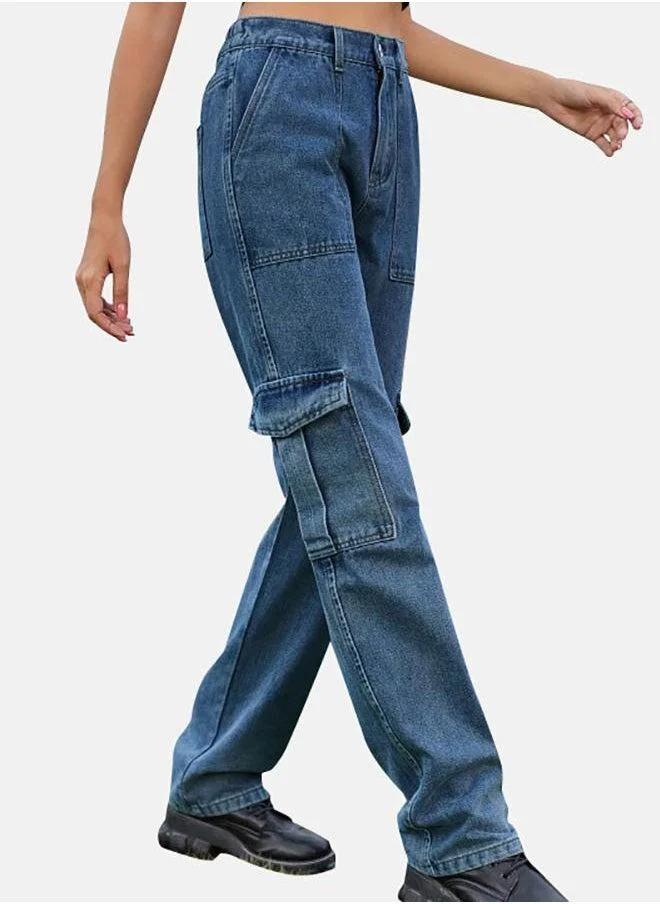 يونيكي Blue Straight Fit Jeans