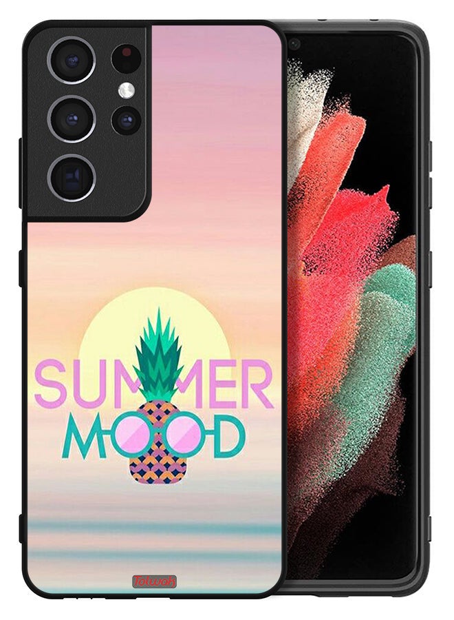 Tolwak Samsung Galaxy S21 Ultra 5G Protective Case Cover Summer Mood - Image 2