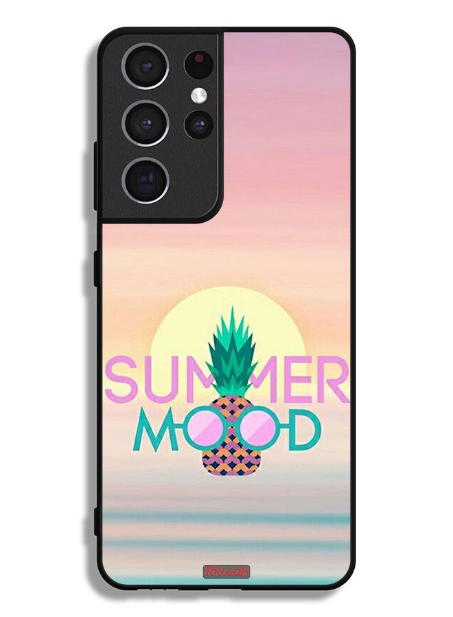 Tolwak Samsung Galaxy S21 Ultra 5G Protective Case Cover Summer Mood - Image 3