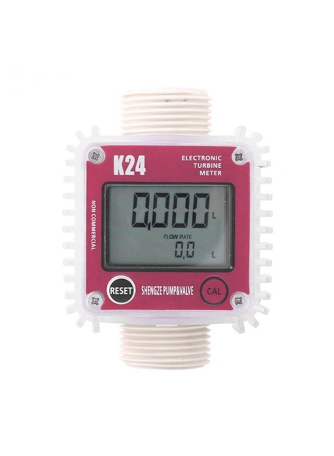 K24 Turbine Flow Meter Water Fuel Flow Water Meter Electronic Turbine Flow Meter Sensor for Urea Kerosene Gasoline Water