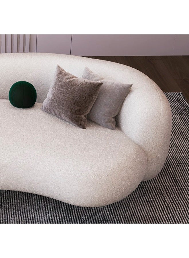 الهوم كنب بوكل 3 مقاعد أنيقة باللون البيج - 250x90x45 سم - خشب سويدي من الهوم - Image 5