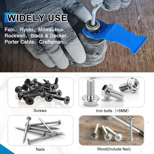 BRSCHNITT Obsidian Carbide Oscillating Saw Blades,3pcs Multi Tool Blades Quick Release for Soft Metal, Nails, Bolts and Screws, Rebar, Copper Pipe - Image 3