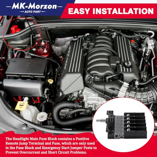 MK-Morzon Headlight Main Fuse Block Compatible with 2011-2023 Dodge Durango, 2011-2021 J-eep Grand Cherokee, 2022 Grand Cherokee WK Car Block Fuse Replaces# 68089468AA 956-601 - Image 5