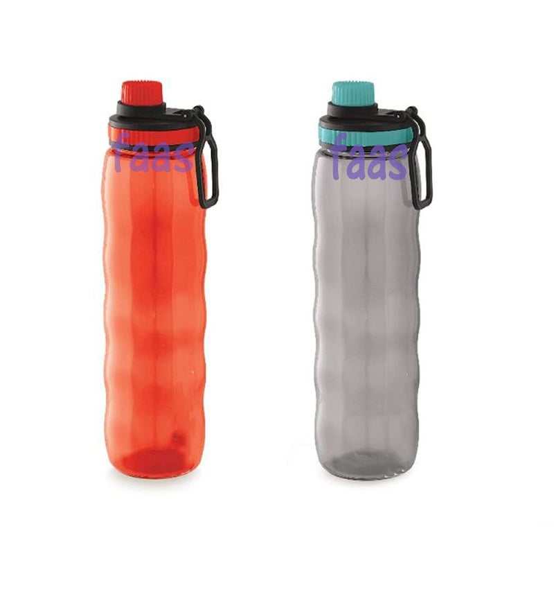 faas Fridge Water Bottle Plastic BPA Free, Assorted Colour 900 ML (Pack Of 2) - Image 1