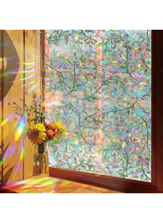 Bluejw XCBL001-047  Colorful Electrostatic Glass Sticker PVC Glue-free Rainbow Green Plant Window Double-sided Color Film - Image 3