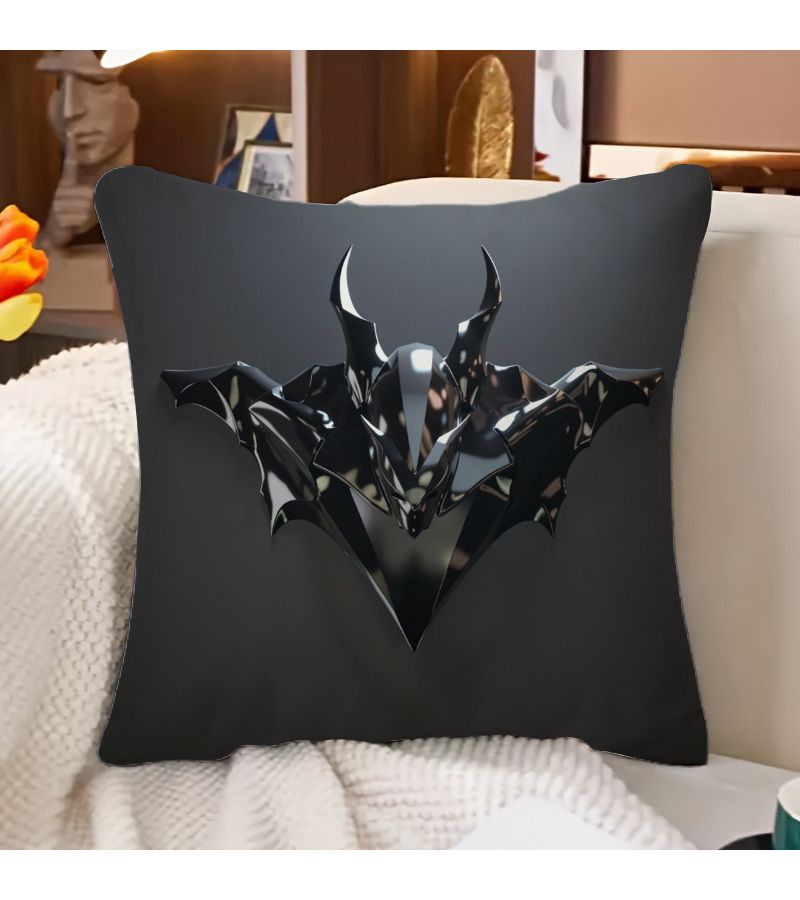Glossy Devil Head Throw Pillow 45x45 For Sofa Living Room Bedroom Office - Image 4