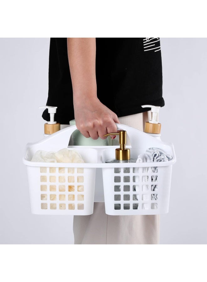 3 Pcs Portable Shower Caddy Basket Cleaning Supplies Organizer with Compartments and Handle Plastic Shower Caddy Shower Bucket for Storage Bathroom Bedroom Kitchen College Dorm - Image 4
