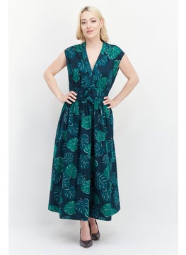 Kate Spade Women Floral Print Maxi Casual Dress, Green  - Image 1