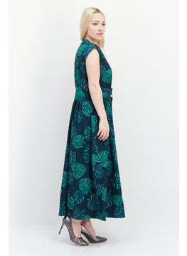 Kate Spade Women Floral Print Maxi Casual Dress, Green  - Image 4