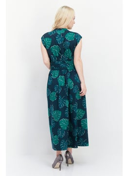 Kate Spade Women Floral Print Maxi Casual Dress, Green  - Image 2