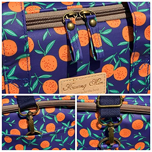 Kwang Min Floral Insulated Picnic Cooler Bag,Reusable Large Lunch Bag for Women/MenKids,Outdoors,Boating,Beach,Party,Premium Waterproof Fabric,Adjustable Strap,Ideal Summer Gift (Purple Cherry) - Image 5