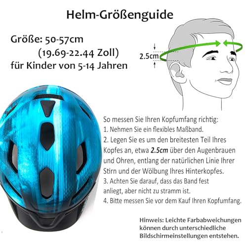 SIFVO Kids Helmet, SIFVO Kids Bike Helmet Boys and Girls Children Bicycle Helmet with Cool Visor Helmet for Kids 5-14, Youth Bike Helmet Adjustable & Lightweight 50-57cm (Cool Ray 【hot】) - Image 2