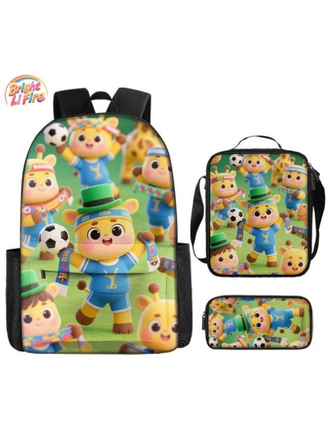 Bright Li Fire A good helper for cute travel! Exclusive cartoon bags for children and teenagers, three-piece set, light and comfortable (available for students, children, friends on outings, mountain climbing, going to school, etc.) - 58 - Image 1