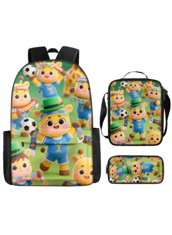 Bright Li Fire A good helper for cute travel! Exclusive cartoon bags for children and teenagers, three-piece set, light and comfortable (available for students, children, friends on outings, mountain climbing, going to school, etc.) - 58 - Image 2