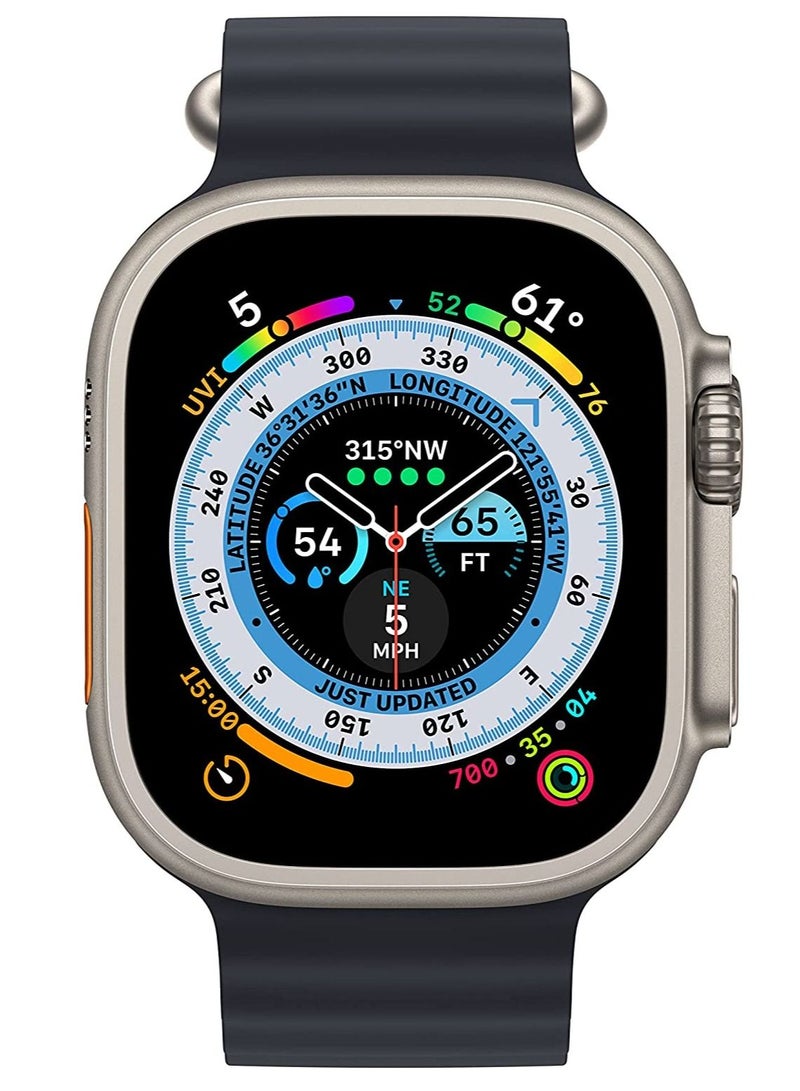 2022 New S8 ultra Smartwatch Series 8 I S8 49mm 1.99 Inch Screen 4 Small Game Dual Straps Ultra8 Smart Watch with Silicone + Nylon Strap (Black) - Image 3