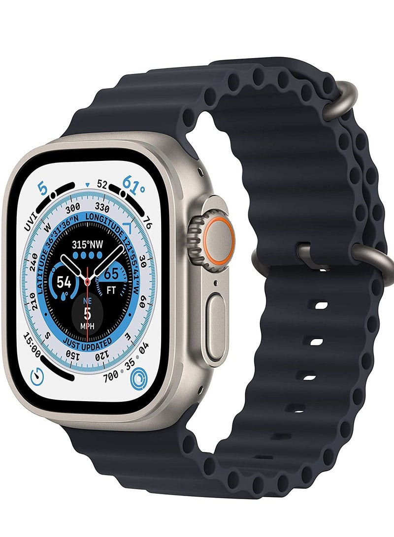 2022 New S8 ultra Smartwatch Series 8 I S8 49mm 1.99 Inch Screen 4 Small Game Dual Straps Ultra8 Smart Watch with Silicone + Nylon Strap (Black) - Image 1