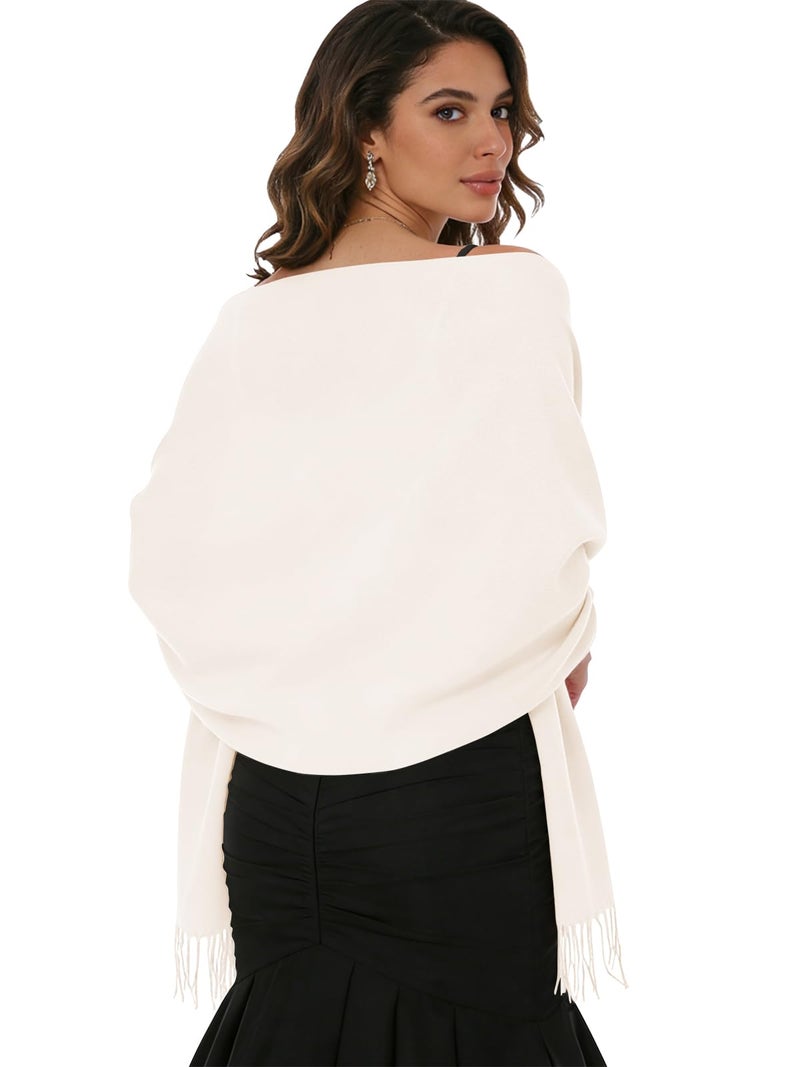 Sumolux Scarf for Women Pashmina Shawls Wraps for Evening Dresses Wedding Bridesmaid Gifts Winter Warm Soft Scarves - Image 1