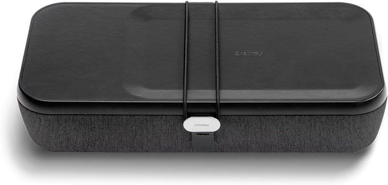 Orbitkey Orbitkey Nest V2  Portable and Customizable Desk Organizer Case with Buitin Wireless Charger  Polycarbonate Shell with Nylon Poly Melange Fabric and Zinc Alloy Black - Image 1